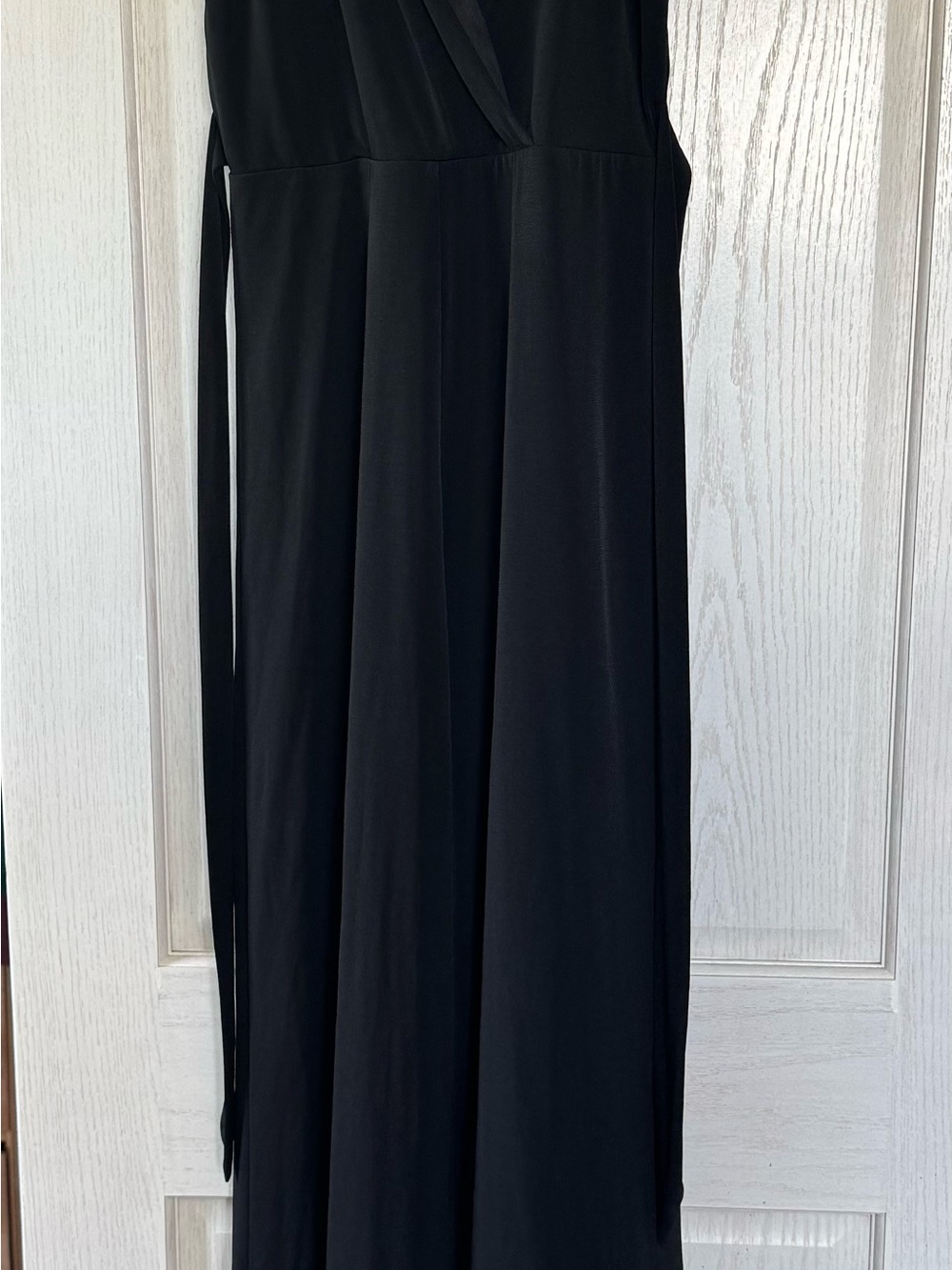 Women's Black V-Neck Spaghetti Strap Jumpsuit